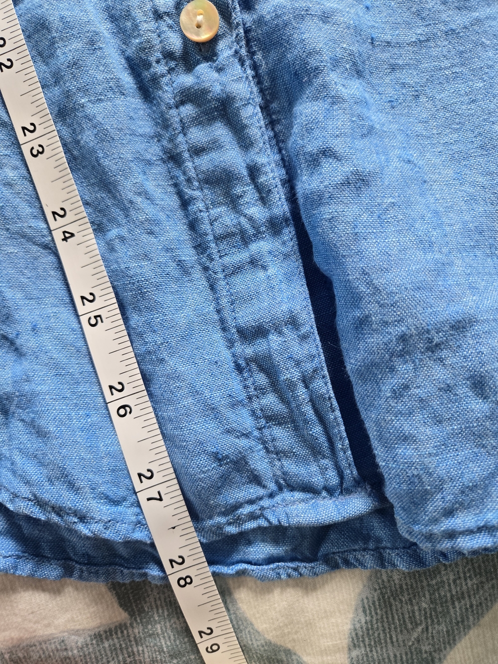 Lilly Pulitzer Women's Blue Linen Button-Up Shirt - Picture 10 of 10
